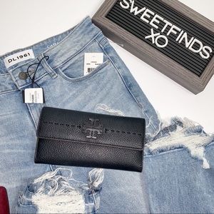 Tory Burch McGraw Slim Wallet | Black
